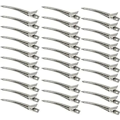 30 Packs Hair Clips, Duck Bill Clips, Hair Coloring, Hair Clips & Barrettes, 3.5 Inches Rustproof Metal   Clips with Holes for Hair Styling,