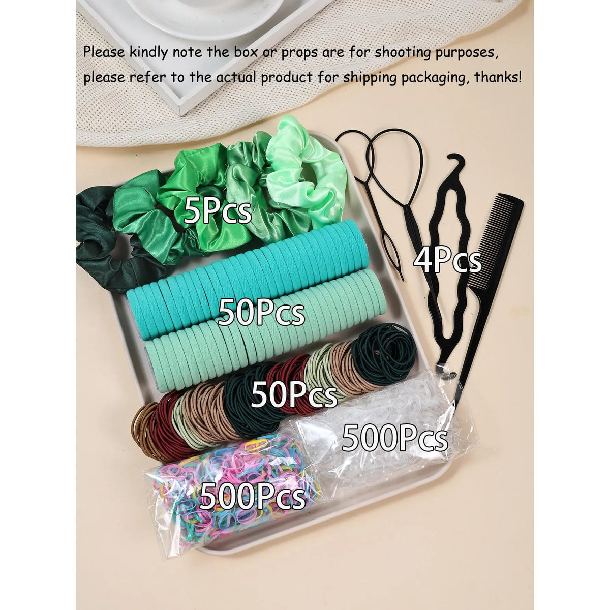 Women's Minimalist No Damage Hair Ties Set - 10-Piece Polyester Neutral Scrunchies Bulk, Classic Accessory Set for Daily Hairstyling Ponytail Holders, Sohochic Fashion Items, 10 Pieces