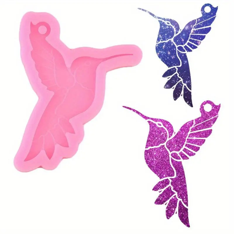 Bird Design Silicone Mold, 1 Count Bird Shaped Epoxy Resin Casting Mold, DIY Crafts Pendant Jewelry Making Mold for Home Decoration