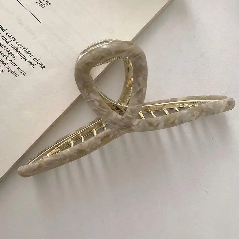 1/3/5pcs Metal grab clip, women's hair clip, large shark clip, large hair volume, fashionable temperament, hair clip headband