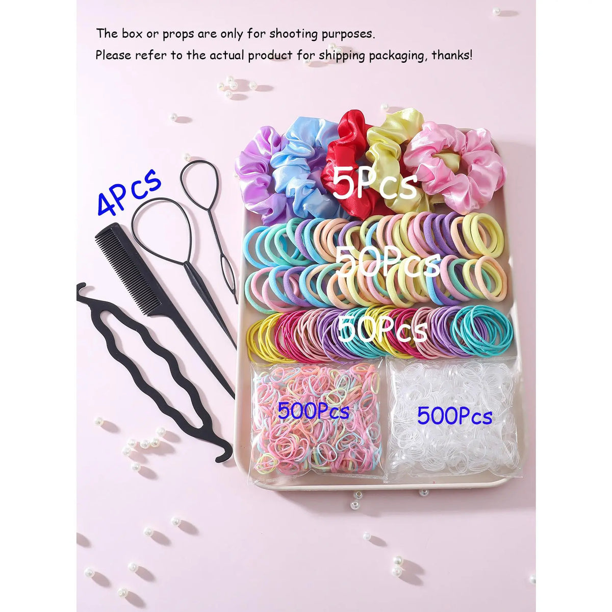 Women's Minimalist No Damage Hair Ties Set - 10-Piece Polyester Neutral Scrunchies Bulk, Classic Accessory Set for Daily Hairstyling Ponytail Holders, Sohochic Fashion Items, 10 Pieces