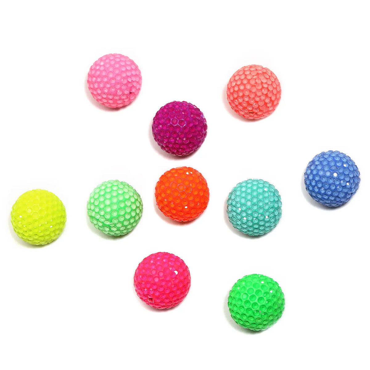 B57 Handmade Polymer Clay Round Straight-Hole Drill Balls - DIY Beading Material for Jewelry Lovers, Charms Making, DIY Craft Embellishments, Beads and Accessories, Rhinestone Beads