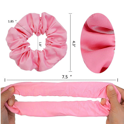 Simnice 60 Colors Silk Large Satin Hair Scrunchies Elastic Hair Bobbles
