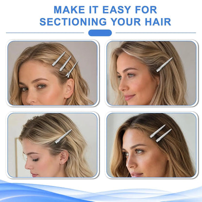 LZIUOSH 28 Pack  Hair Clips —3.5 Inch Duck Bill Sectioning Clips, No Crease Non Slip Metal  Clips for Salon Styling and Coloring,