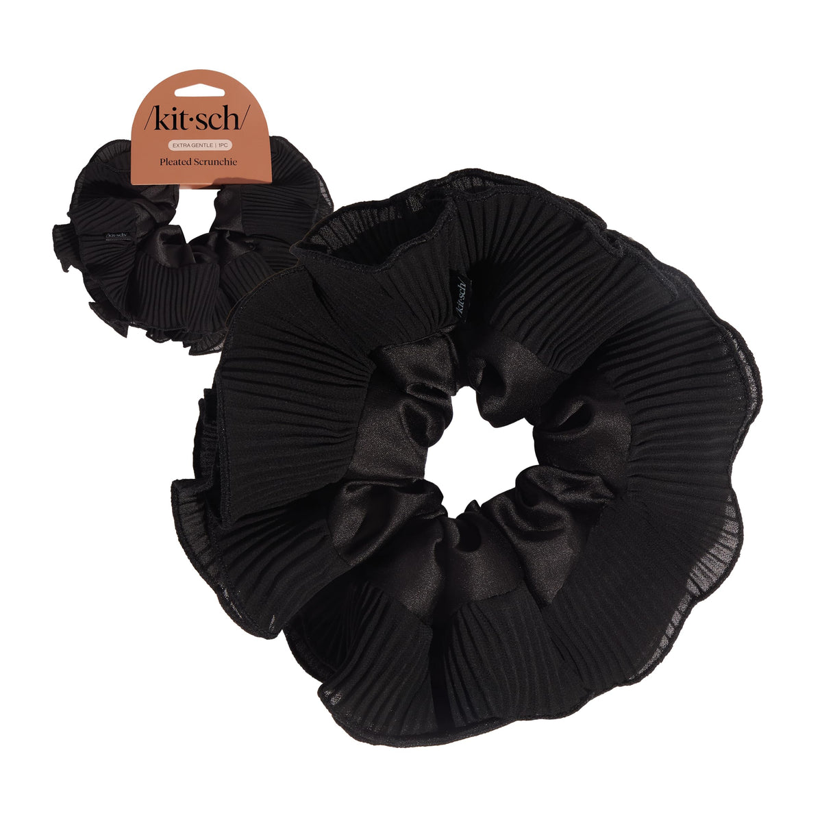 Kitsch Satin Scrunchies for Women | For All Hair Types Terracotta, 6pcs