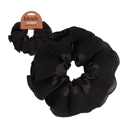 Kitsch Ultra-Petite Satin Scrunchies for Women - Cherry Blossom, 5pcs