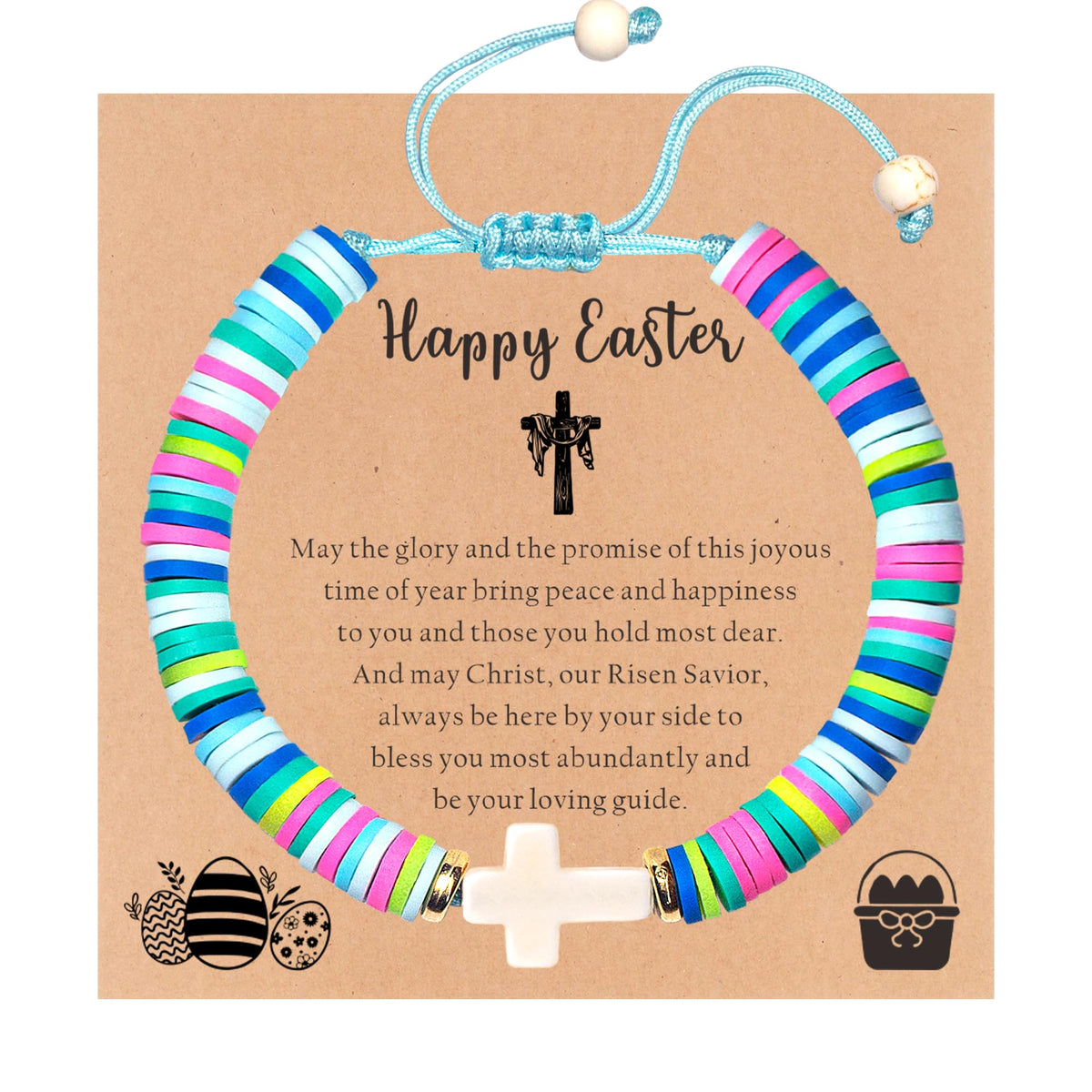 TAGOMEI Cross Bracelet Baptism Gifts for Girl Kids Women Christian Gifts