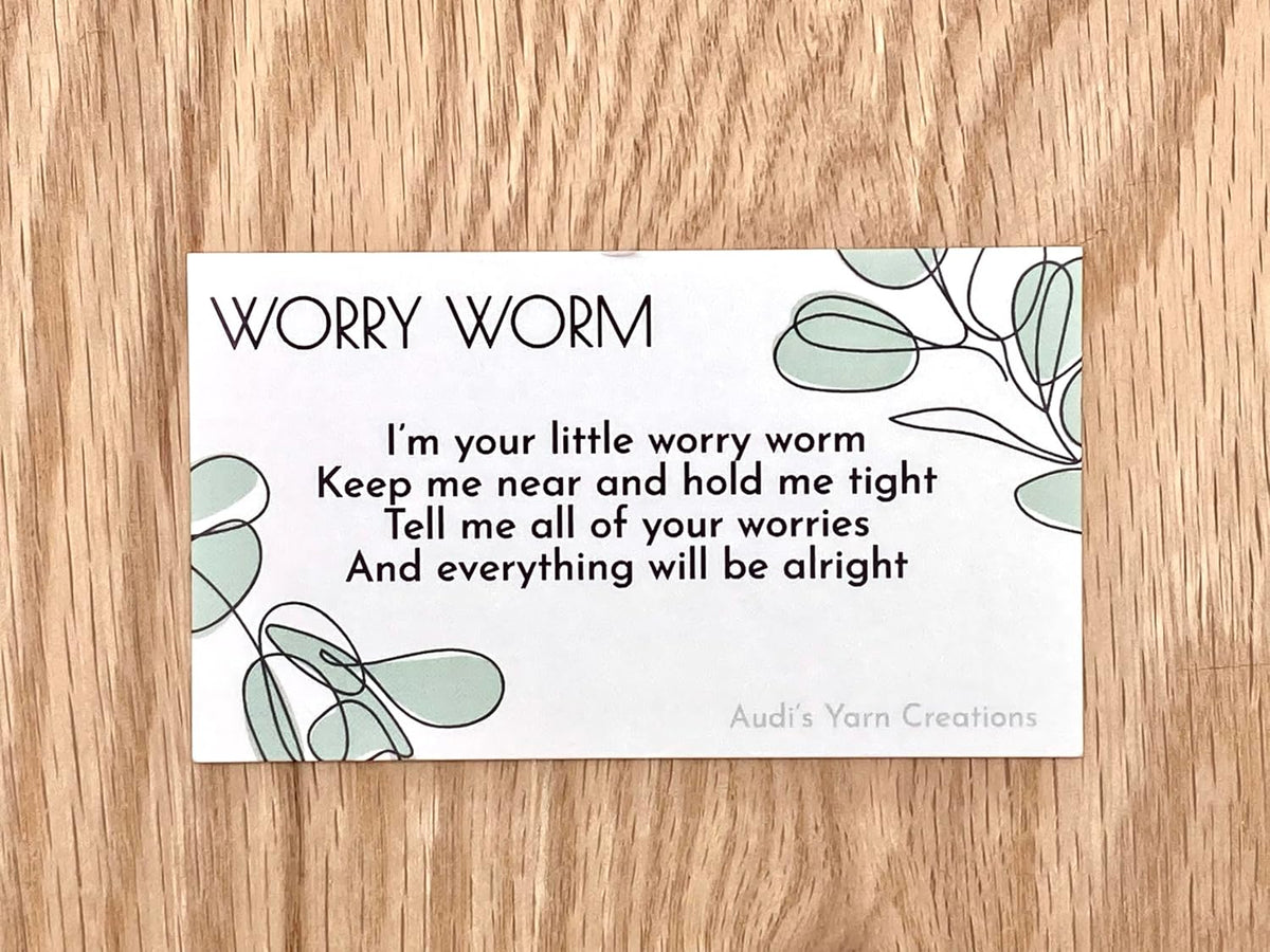 Worry Worm that Cares for You 3-Pack, Or As A Gift for Someone Special! (Juicy)