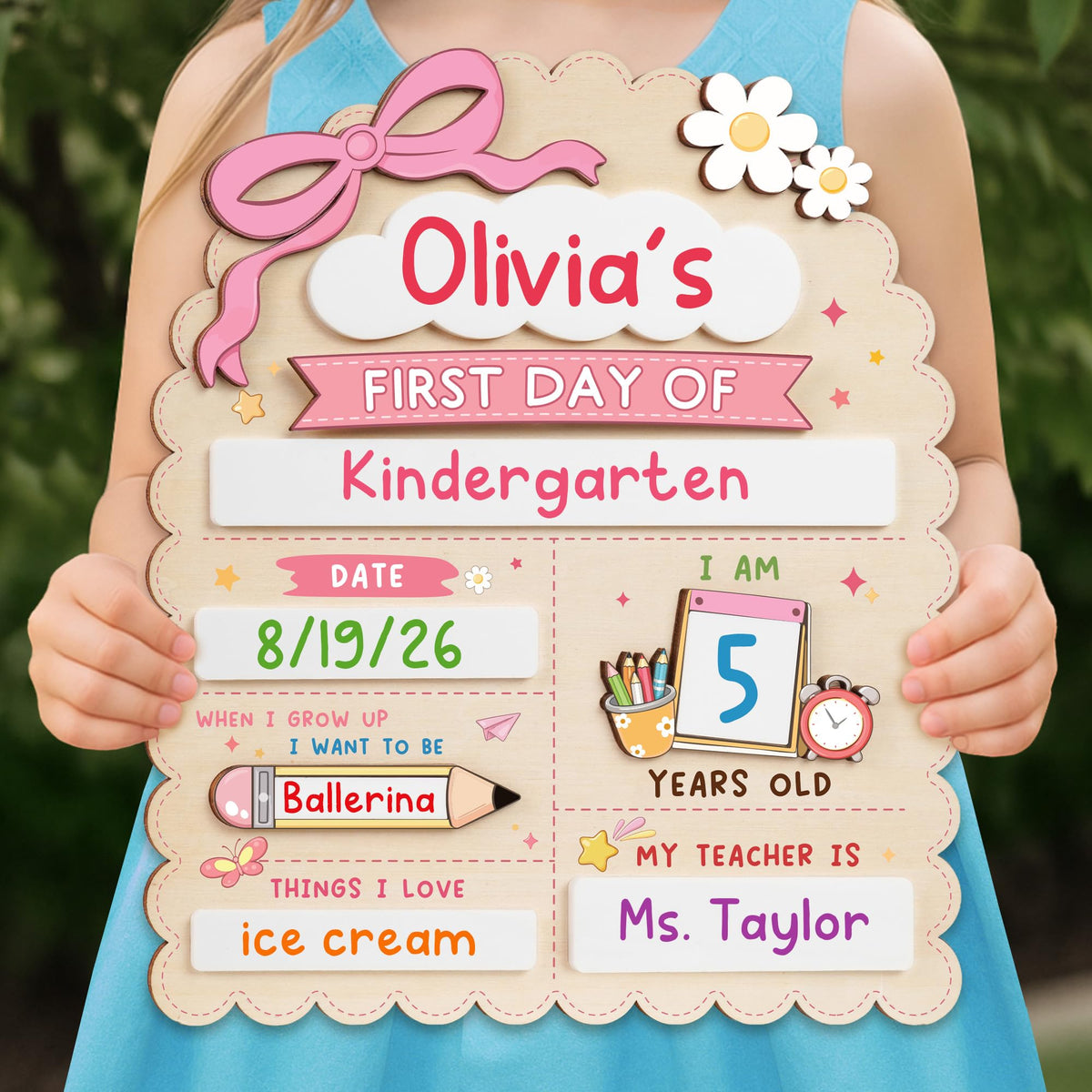 My First Day of School Sign, First and Last Day of School Board