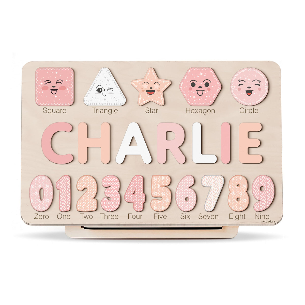 Custom Baby Name Puzzle with Animals, Baby Girl and Boy Gift, Personalized Puzzles for Toddlers, 3 6 9 12 15 18 24 36 Months Toy, Custom Babys Gift, Boy and Girl Personalized Wood Toy