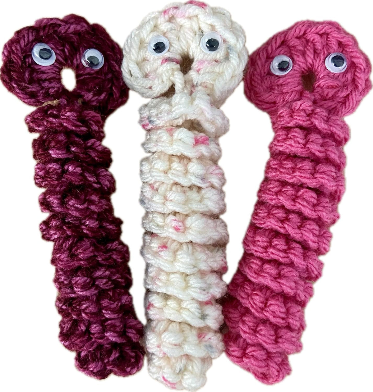 Worry Worm that Cares for You 3-Pack, Or As A Gift for Someone Special! (Juicy)