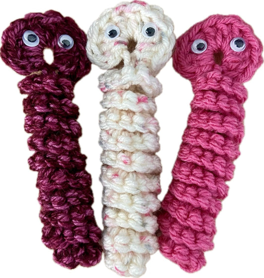 Worry Worm that Cares for You 3-Pack, Or As A Gift for Someone Special! (Juicy)