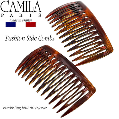 Camila Paris AD825/2 Hair Side Comb 2.75" French Twist Hair Combs Clips