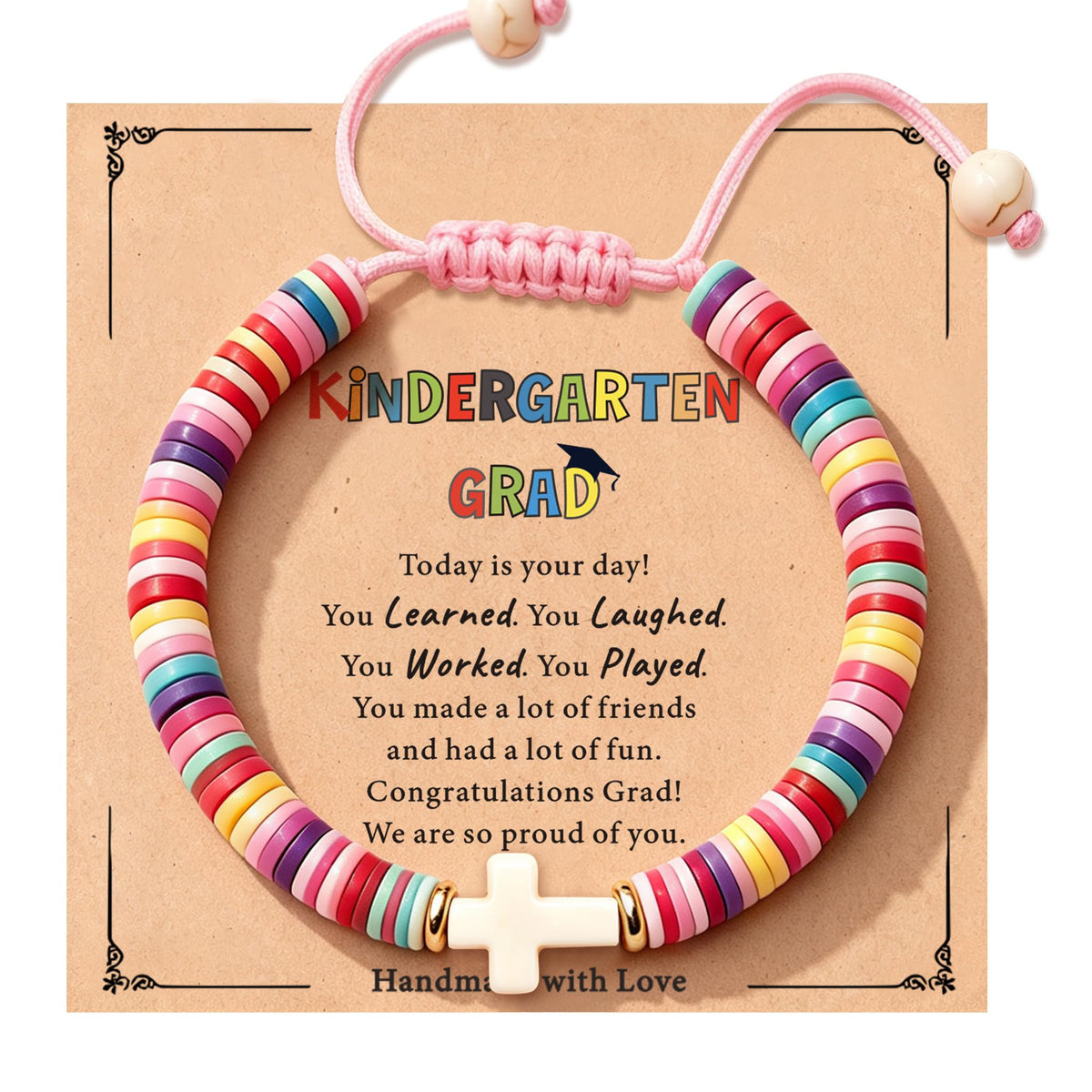 TAGOMEI Cross Bracelet Baptism Gifts for Girl Kids Women Christian Gifts