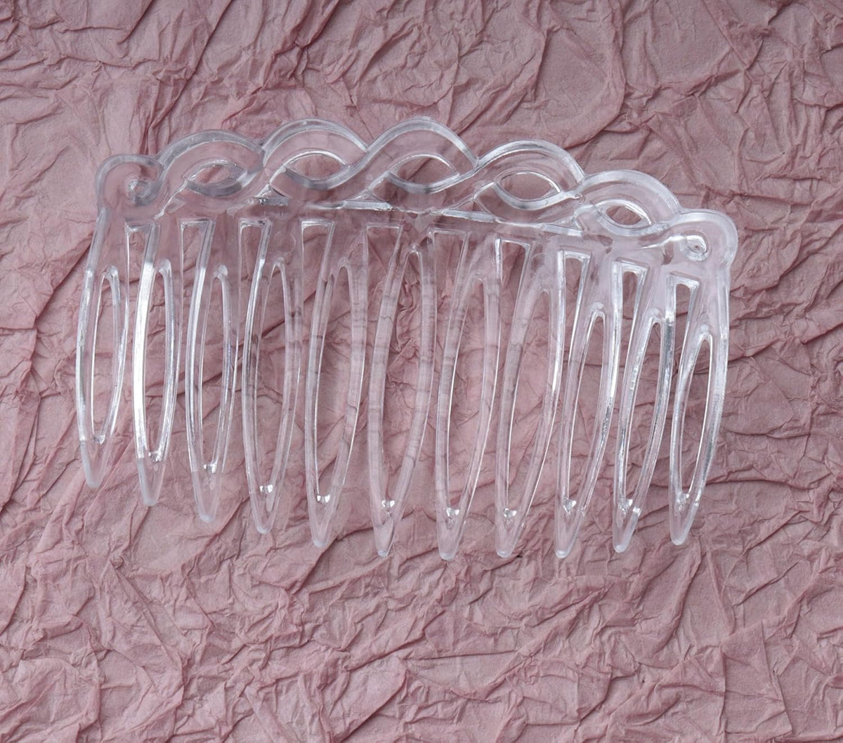 6 Pcs 11 Teeth Hair Side Combs 8.2 x 5.3 cm Tortoise Hairpin (Clear)