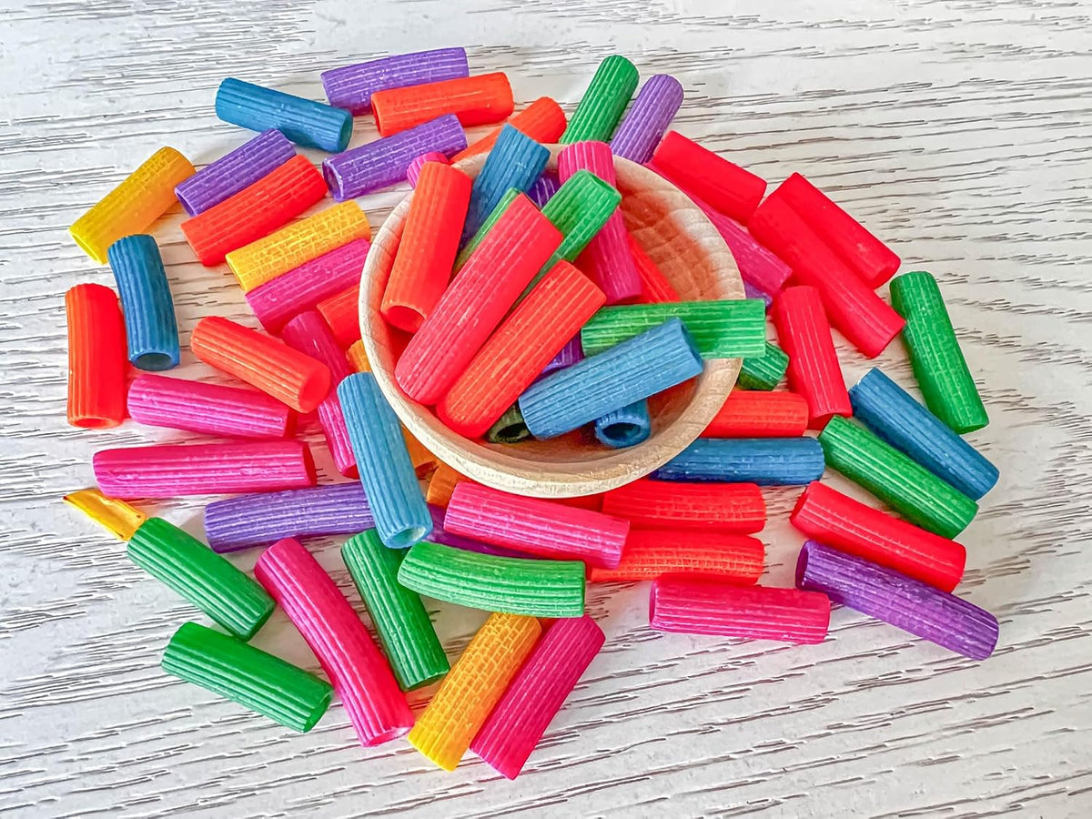 2 Cups of Rainbow Pasta Sensory Bin Filler for Sensory Table -