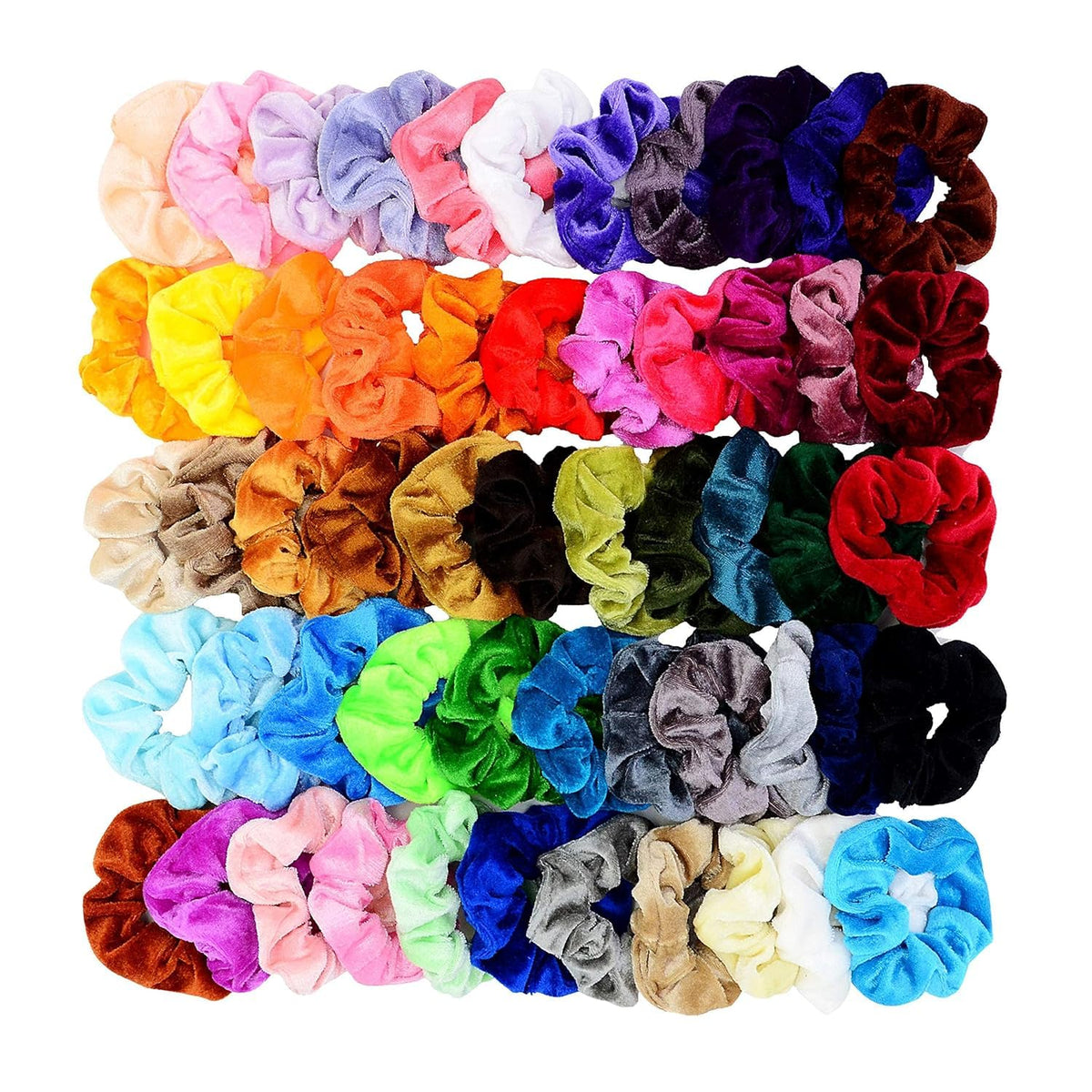 Chloven 45 Pcs Velvet Hair Scrunchies Elastics Hair Bands for Women Girls