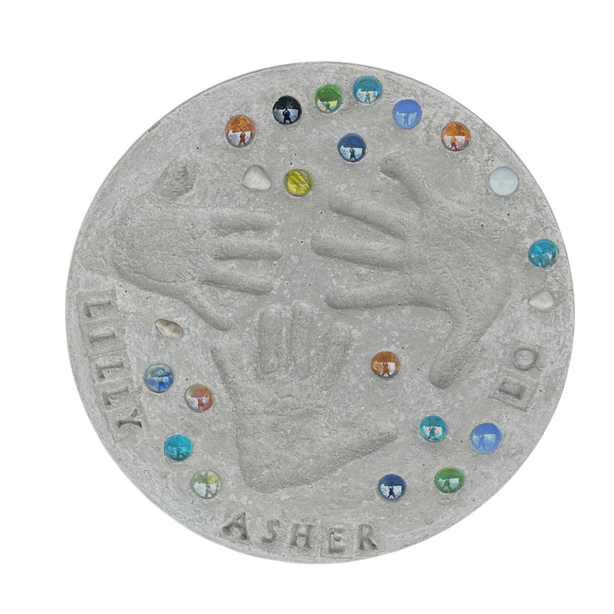 Large DIY Stepping Stone Kit, Handprint Stepping Stone, Mother's Day Gift, Footprint Stepping Stone (10 Inch)