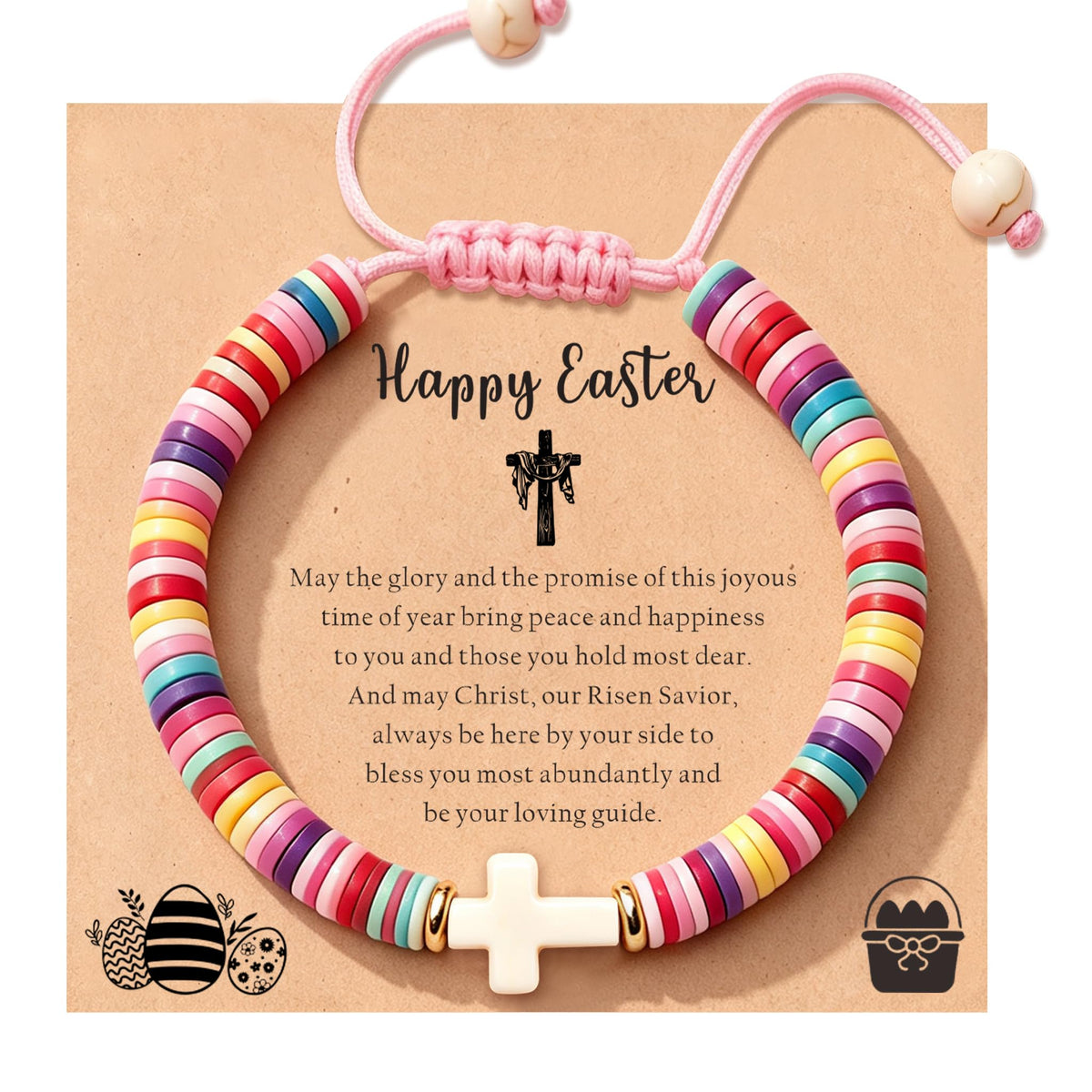 TAGOMEI Cross Bracelet Baptism Gifts for Girl Kids Women Christian Gifts