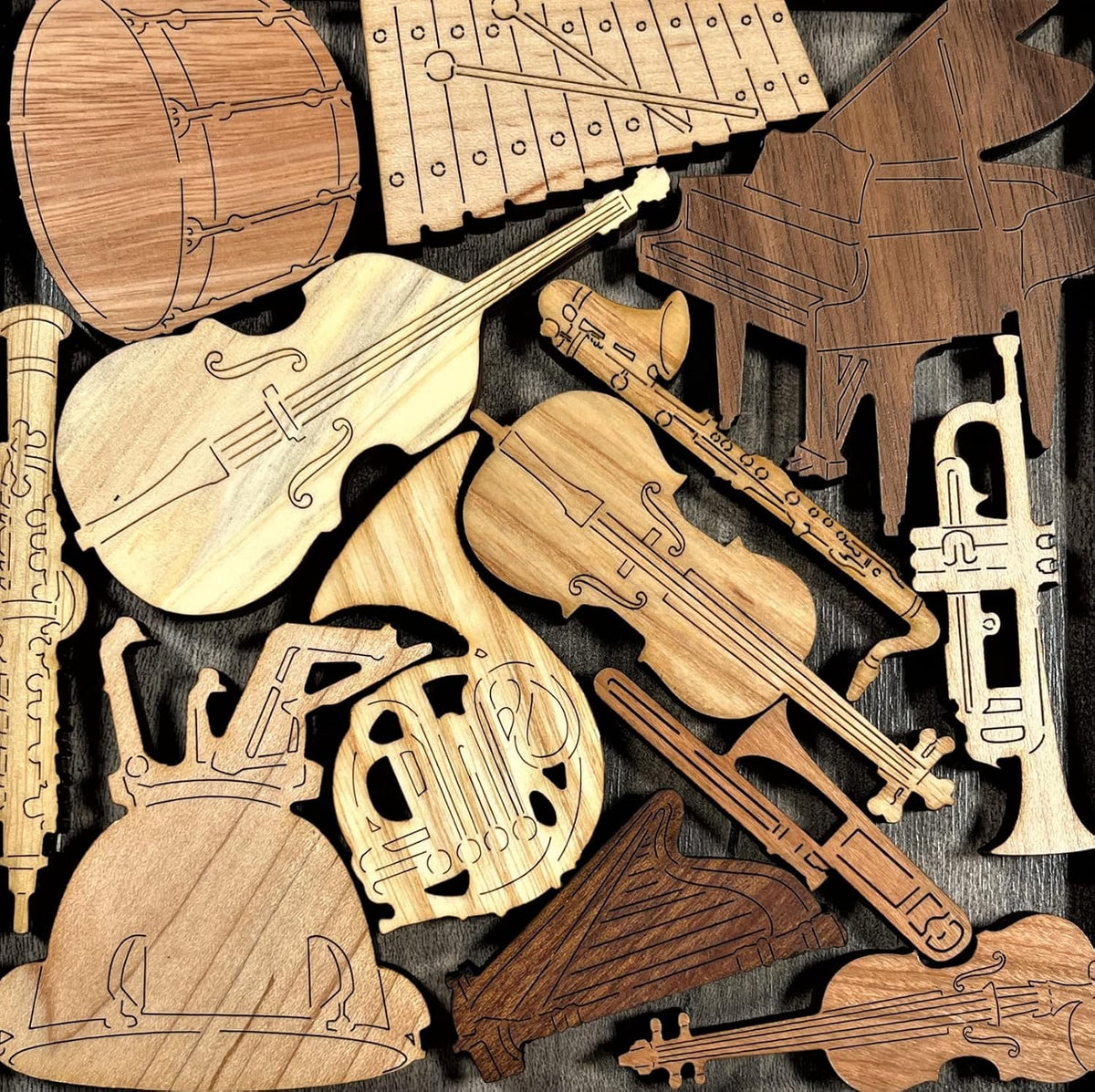 Creative Crafthouse Orchestra Pit 13 Piece Wood Puzzle, Gift for Musicians