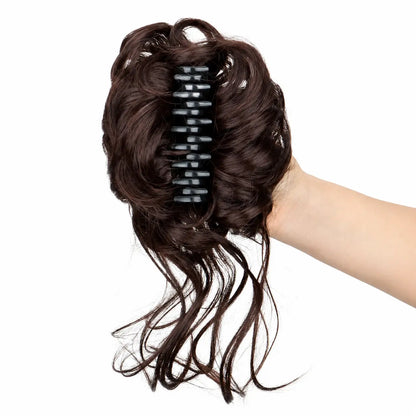 Large Serrated Claw Clip with Built-In Anti-Slip Texture for Secure, Pressure-Free Hold — Lightweight, Hollow-Core Design Ideal for Thick, Curly, Layered, or Wispy Hair; Matte Natural-Fiber Finish, Sweat-Resistant & Comfortable for Daily Wear