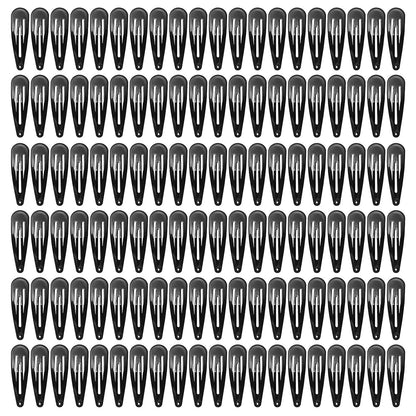 120 Pack Colorful Metal Snap Hair Clips, 2 Inch Hair Barrettes for Styling