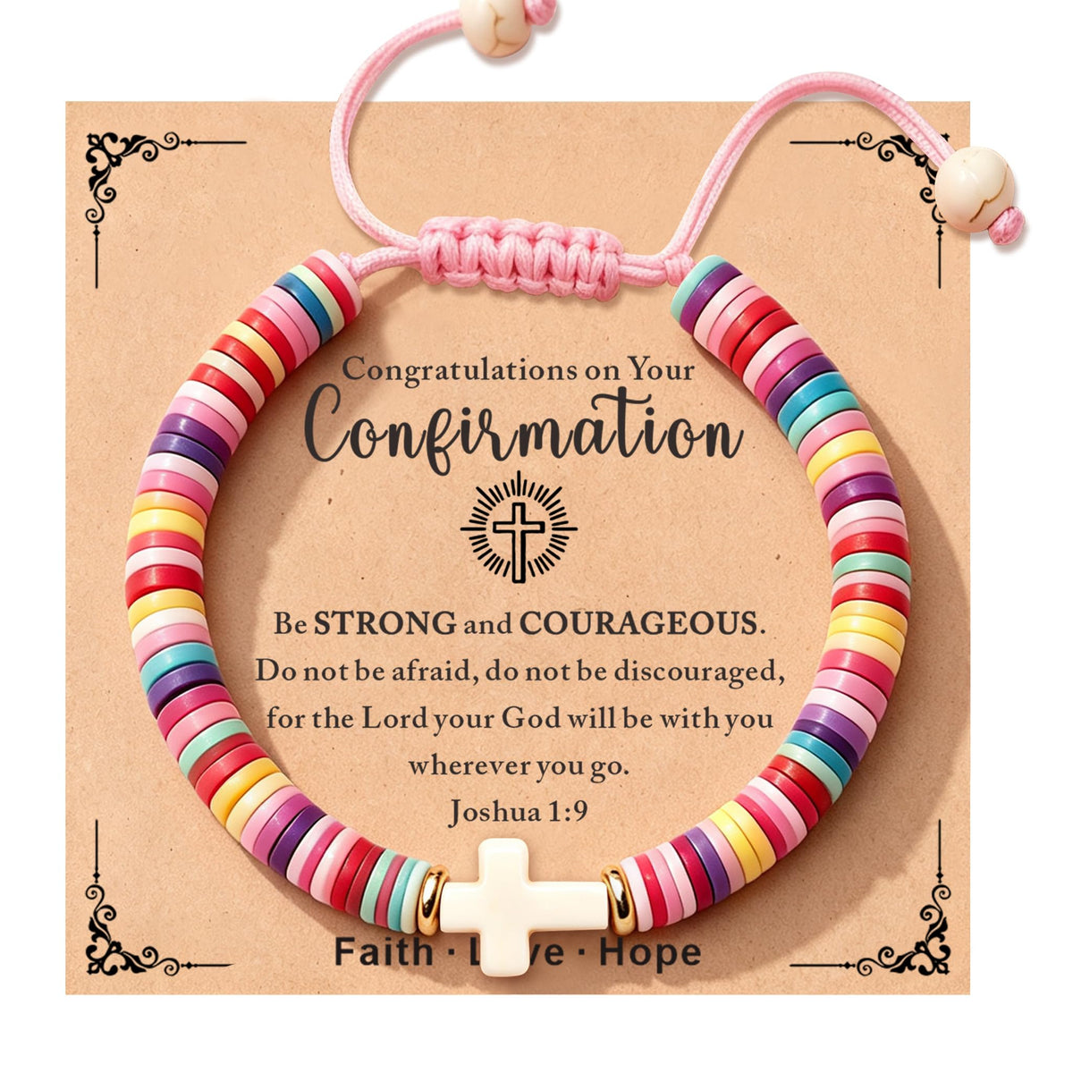 TAGOMEI Cross Bracelet Baptism Gifts for Girl Kids Women Christian Gifts