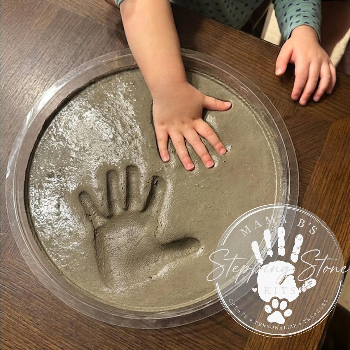 Large DIY Stepping Stone Kit, Handprint Stepping Stone, Mother's Day Gift, Footprint Stepping Stone (10 Inch)