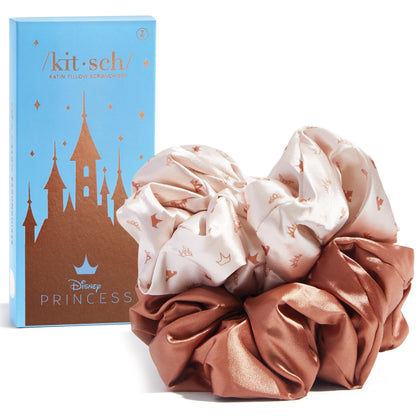 Kitsch Satin Scrunchies for Women | For All Hair Types Terracotta, 6pcs