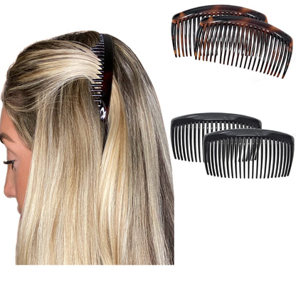 Camila Paris CP2912 Hair Side Comb, 4" Large French Twist Hair Combs Clips