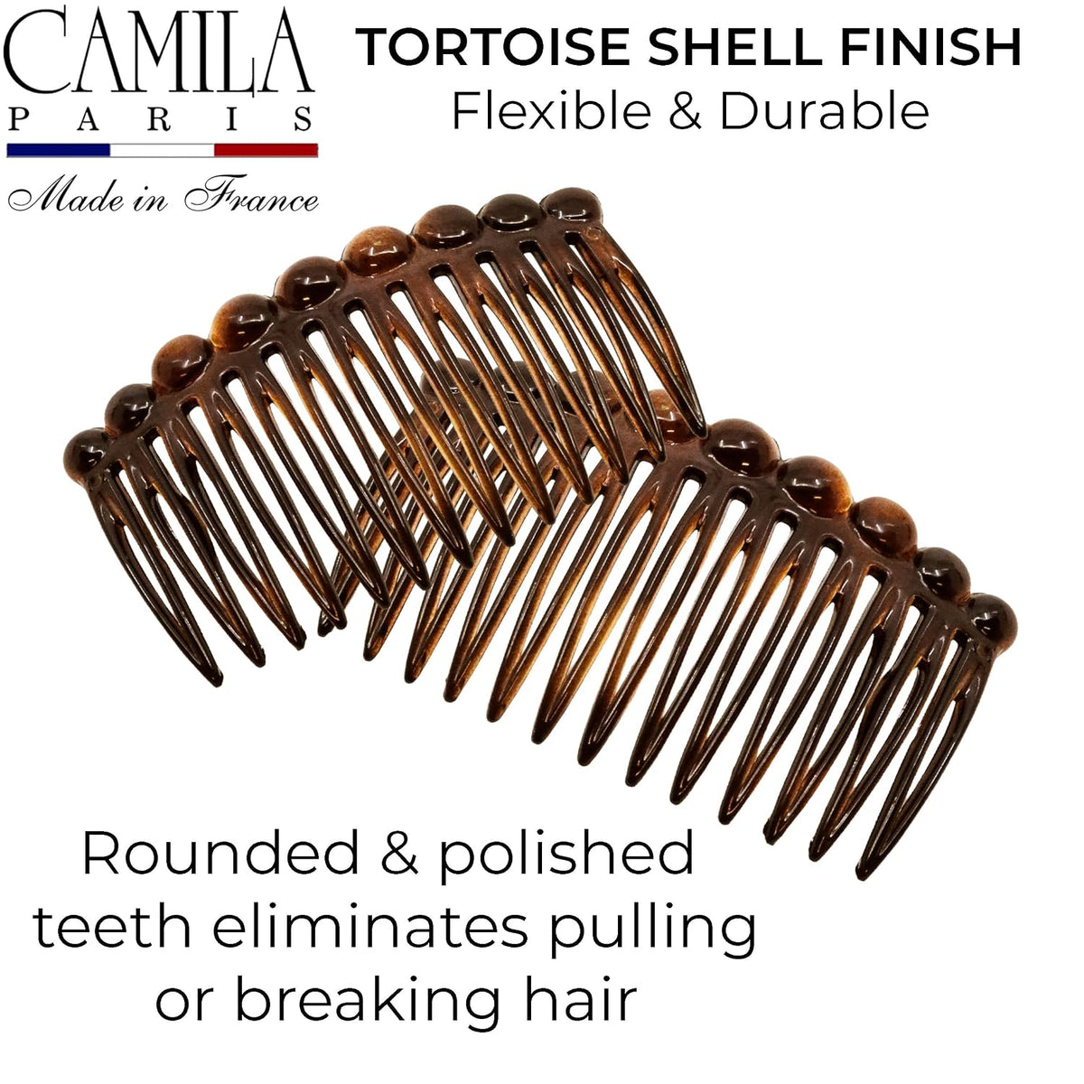 Camila Paris CP33/2 Hair Side Comb 2.75" Girl French Twist Hair Combs Clips