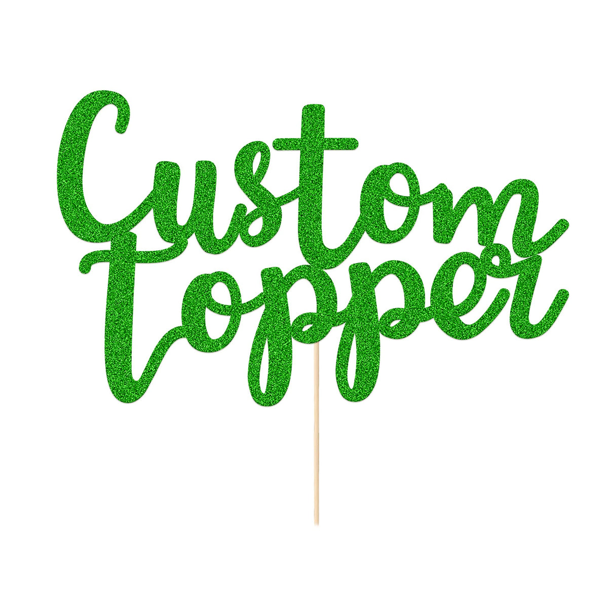 EDSG 30 Pack Bows Custom Cake Topper, Personalized Double Sided Glitter Cake Topper with Any Text Numbers, 11 Colours for Birthday Wedding Anniversary Graduation Baby Shower (with 30 Pcs Black Bow)