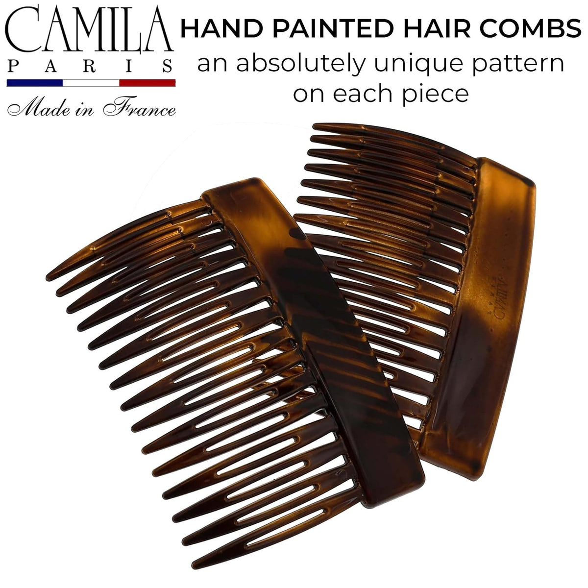 Camila Paris CP2942 Hair Side Comb, 3" Small French Twist Hair Combs Clips