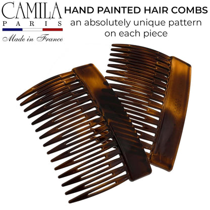 Camila Paris CP2942 Hair Side Comb, 3" Small French Twist Hair Combs Clips
