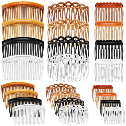 Chuangdi 24 Pcs Hair Side Combs,9 Teeth Side, 11 Teeth Side, 23 Teeth Side