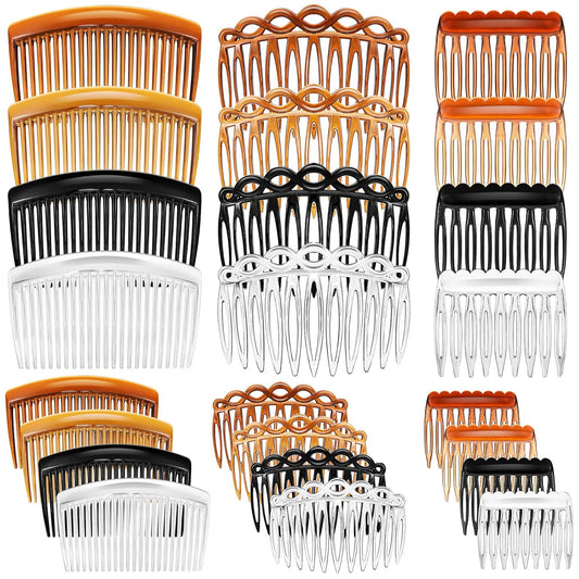 Chuangdi 24 Pcs Hair Side Combs,9 Teeth Side, 11 Teeth Side, 23 Teeth Side