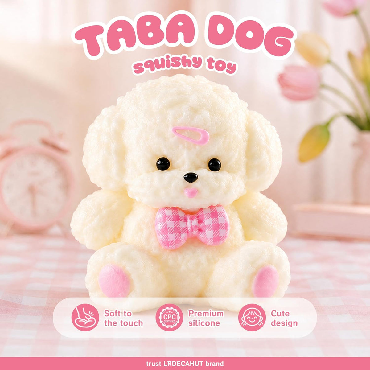Taba Dog Squishy Fidget Toys, Handmade Slow Rising Squeeze Toys