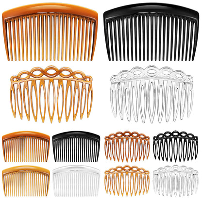Chuangdi 24 Pcs Hair Side Combs,9 Teeth Side, 11 Teeth Side, 23 Teeth Side