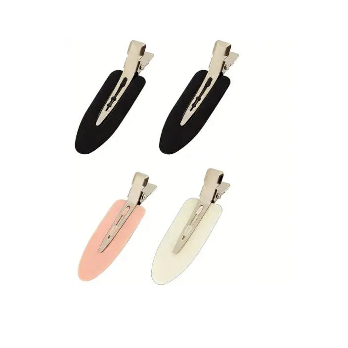 4pcs Creaseless Duckbill Hair Clips for Women, No Bend Alligator Clips for Hairstyling DIY Crafts, Salon Sectioning Waves Bangs Gift Set