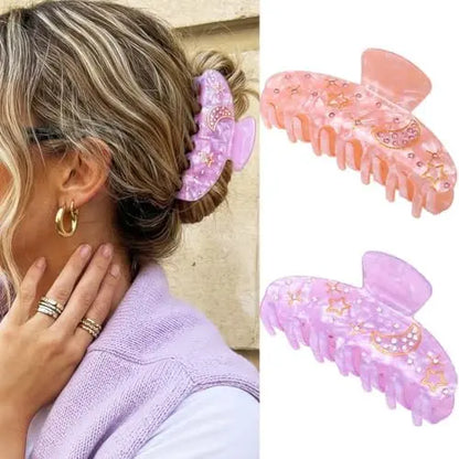 Hair Clips Cute Claw Clip Medium Hair Claws for Thick Hair Accessories for Women (+orange)