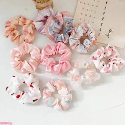 20/30/40Pcs Plaid Scrunchies Bulk Set, Preppy Style Fabric Hair Ties, Cute Girls Daily Hair Accessories, Wholesale Hair Bands for School, Party and Vendor Stall Supplies