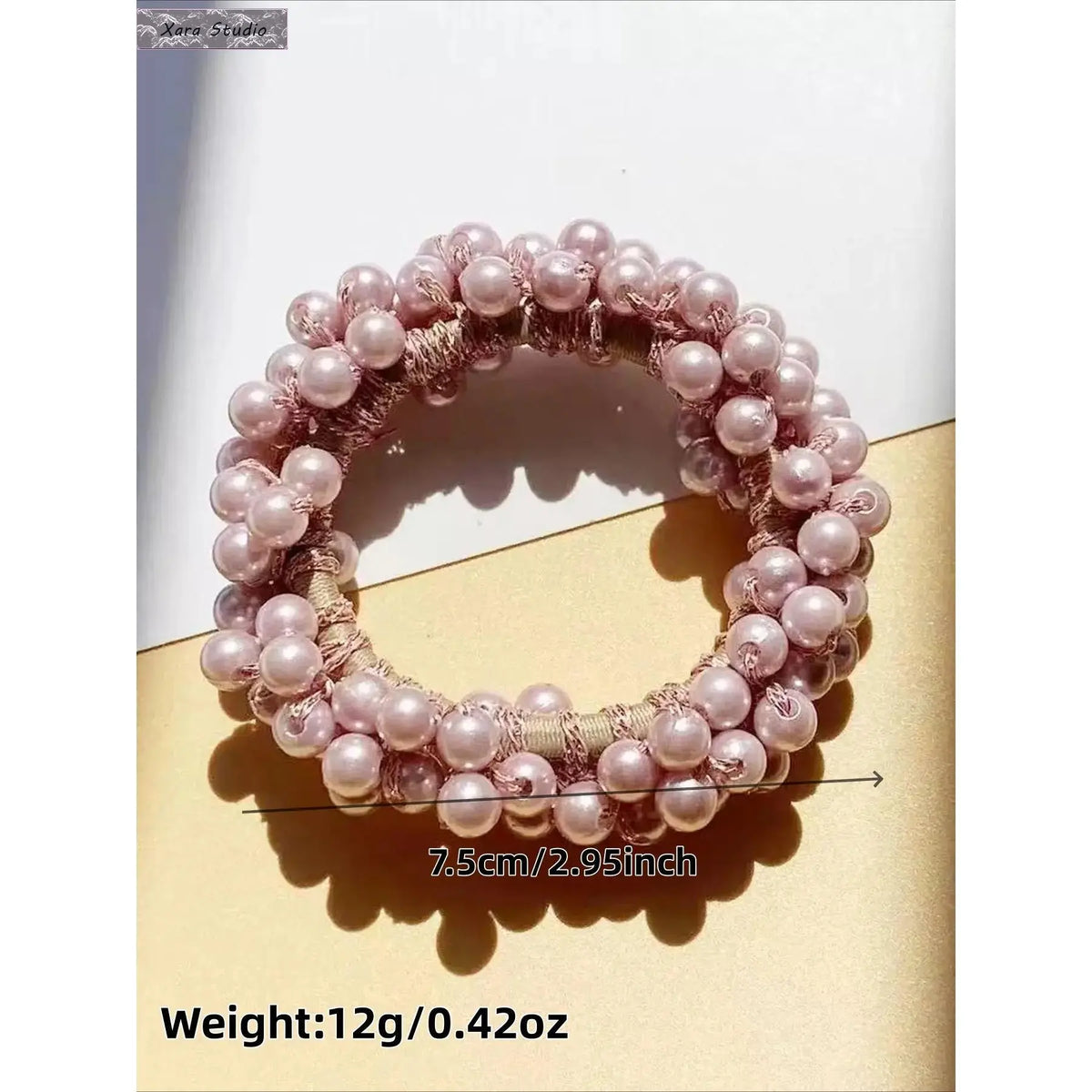 Cute Faux Pearl Decorated Hair Scrunchie Set, 3pcs High Stretch Hair Ties for Women & Girls, Minimalist Headwear for Thick Hair, Ponytail Hairstyle, Scrunchies, Cute Hair Accessories, Elastic Band Scrunchies,sohochic