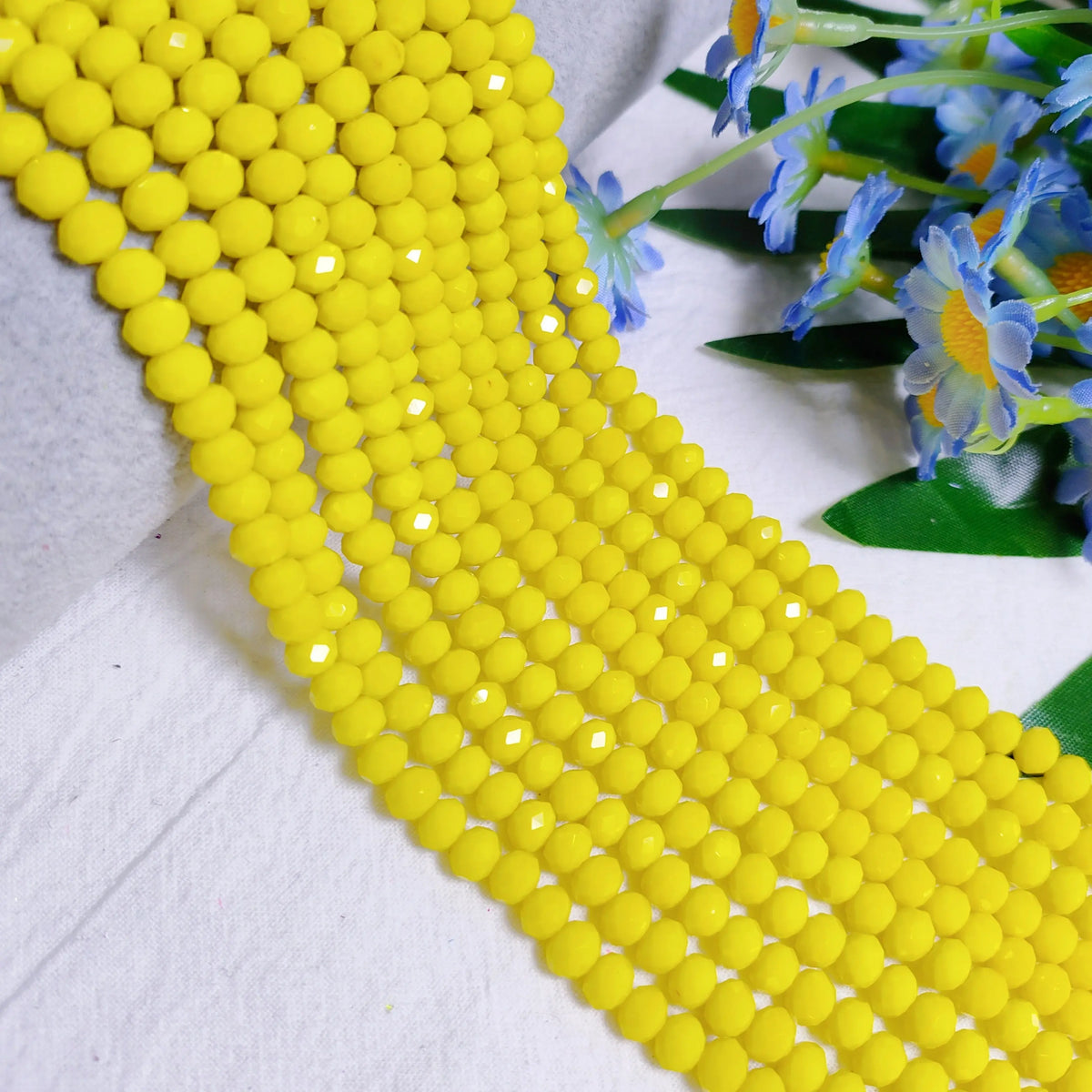 [US Shipping] 6mm K9 crystal glass flat disco rondelle beads 80pcs per Strand Flat Shape for DIY Jewelry Craft, Beads Making Accessories (Bracelet, Necklace)