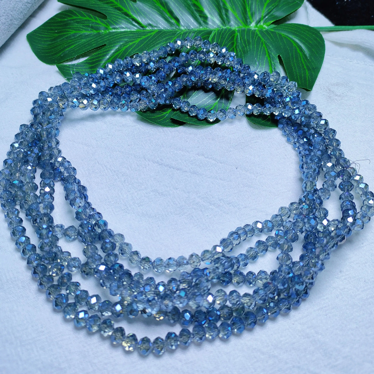 [US Shipping] 6mm K9 crystal glass flat disco rondelle beads 80pcs per Strand Flat Shape for DIY Jewelry Craft, Beads Making Accessories (Bracelet, Necklace)