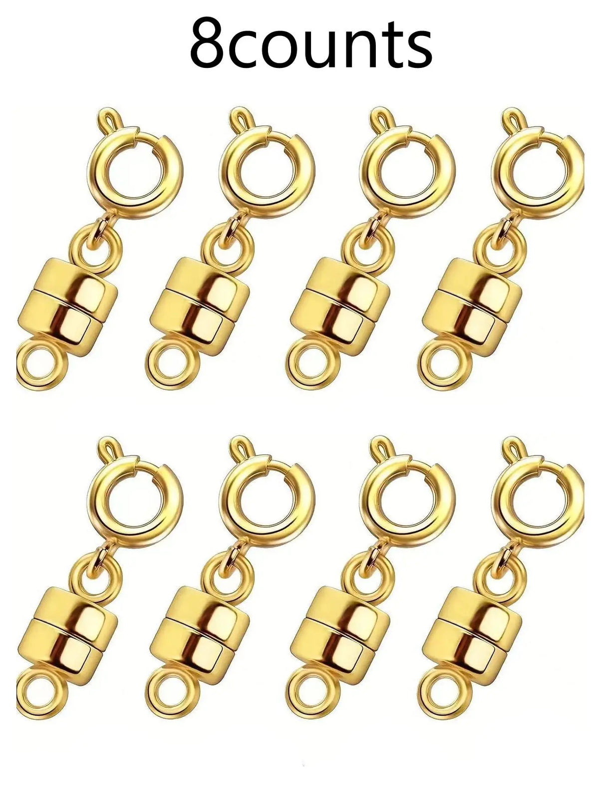 8pcs Magnetic Necklace Clasps And Closures with Lobster Clasp, 14K Gold Plated & Silver Plated Magnetic Jewelry Clasps for Bracelet and Necklaces, DIY Jewelry Accessories, Jewelry Making Accessories