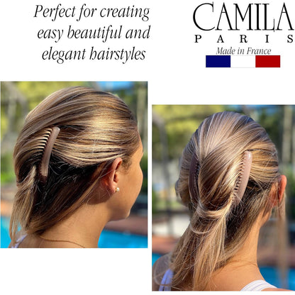Camila Paris CP2912 Hair Side Comb, 4" Large French Twist Hair Combs Clips