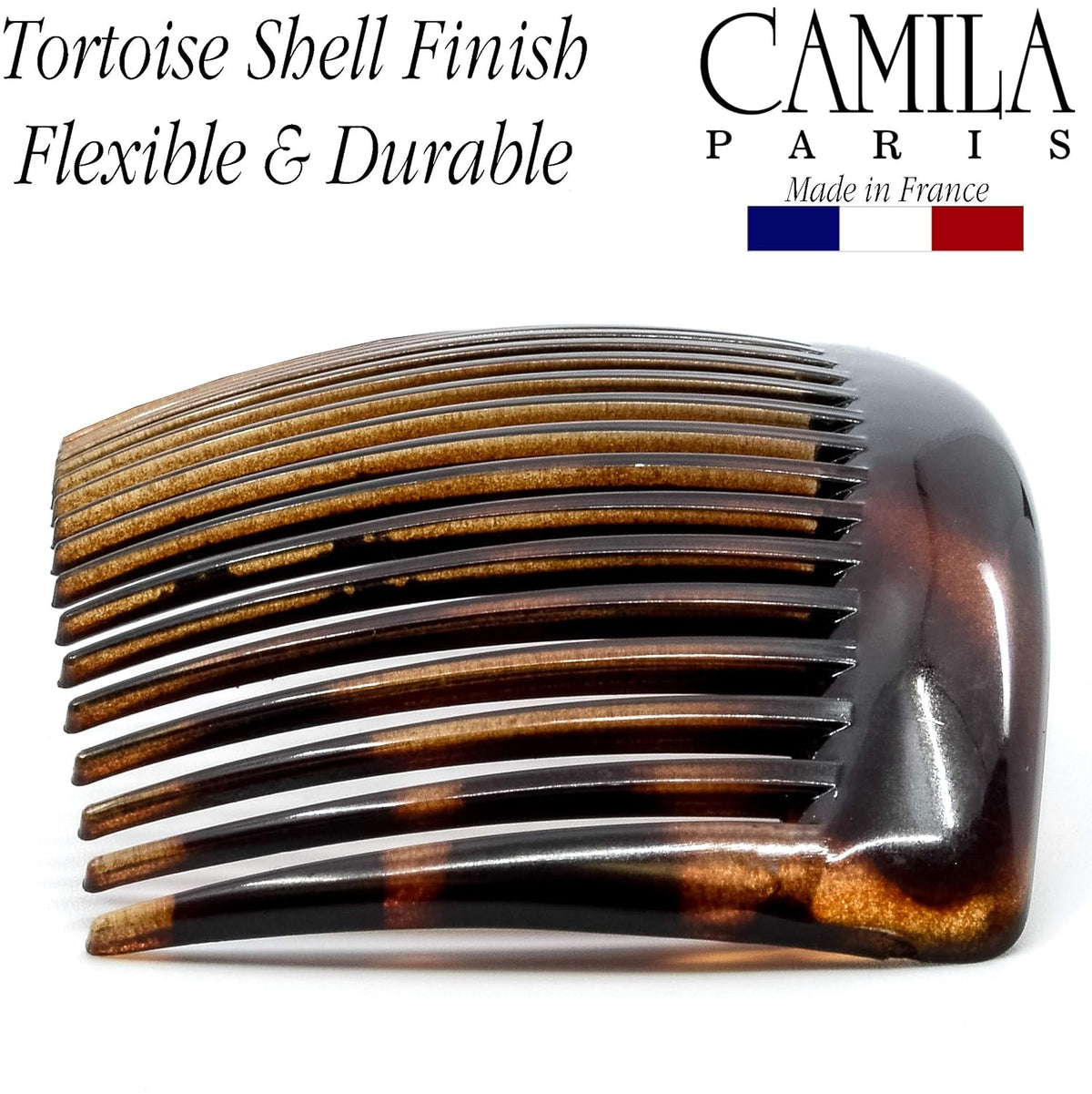 Camila Paris AD66/2 Hair Side Comb, 4" Large French Twist Hair Combs Clips