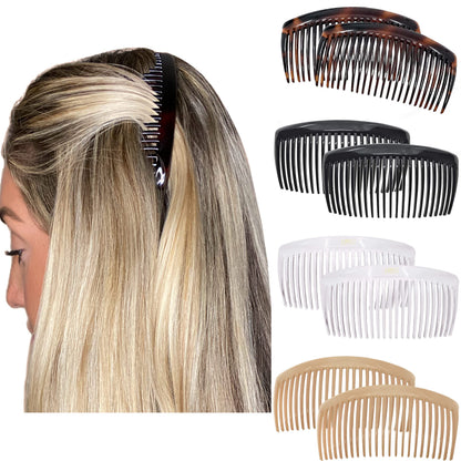 Camila Paris AD66/2 Hair Side Comb, 4" Large French Twist Hair Combs Clips