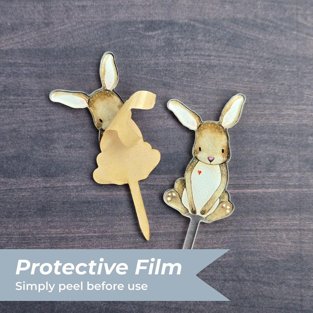 Forest Critters Painted Wooden Animal Cutout Shapes (Cupcake Topper (Set of 3))