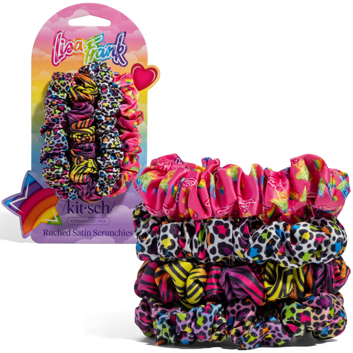 Kitsch Satin Scrunchies for Women | For All Hair Types Terracotta, 6pcs